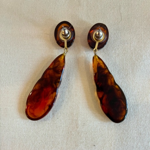 Tortoise Shell Earrings, Pierced - Picture 11 of 16